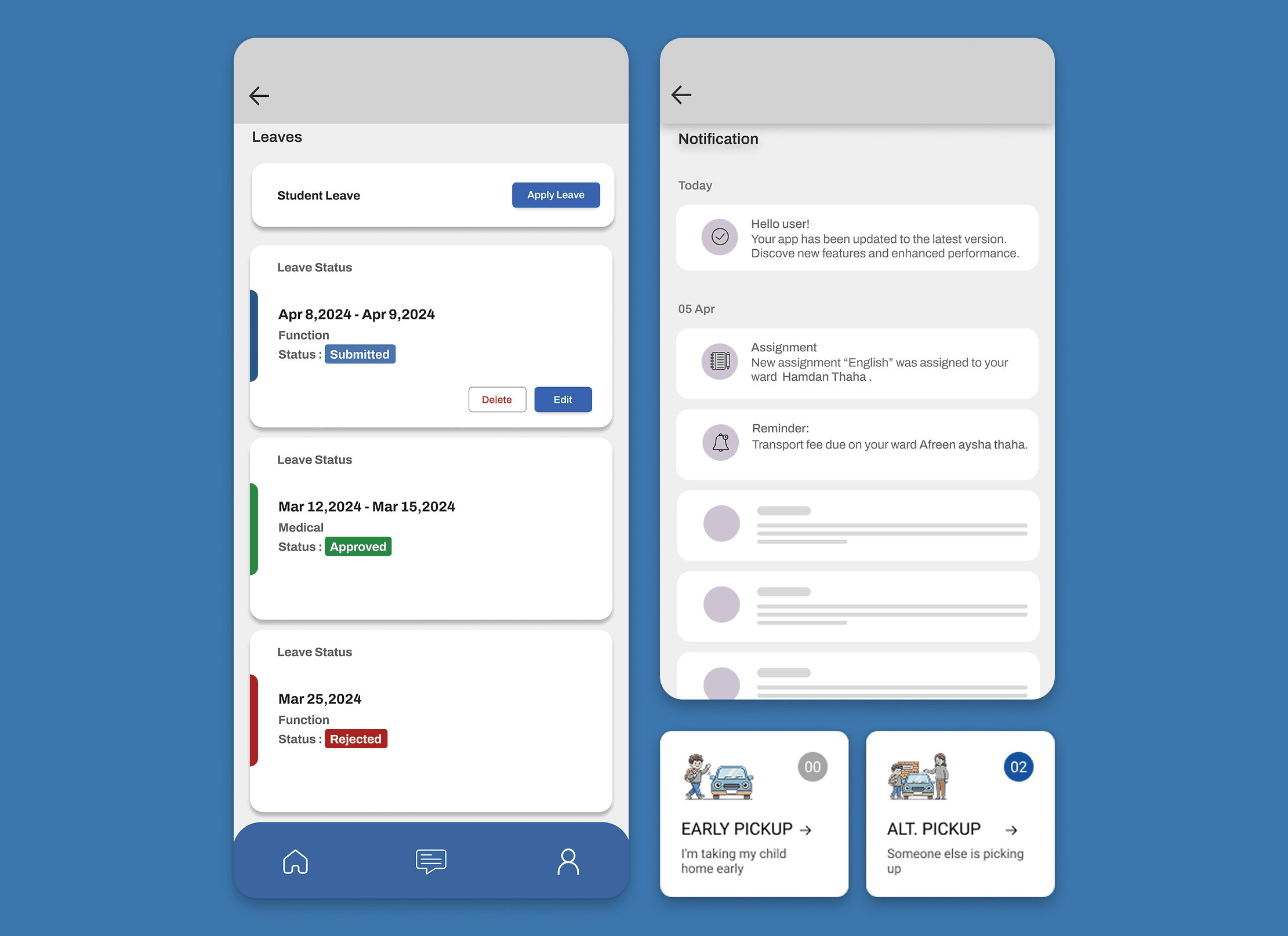 Fee Payment Interface
