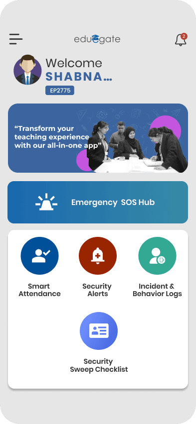 eduêgate Security App Interface